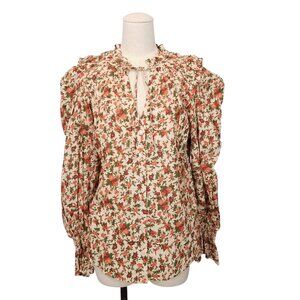 Free People Meant To Be Blouse Vintage Combo Floral Sz Small